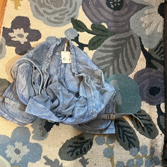 Free People Moon Bay Parachute Shorts in Cashmere Blue Sz Small NWT - Picture 9 of 12